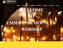 Tablet Screenshot of emmanuelhouseofworship.org